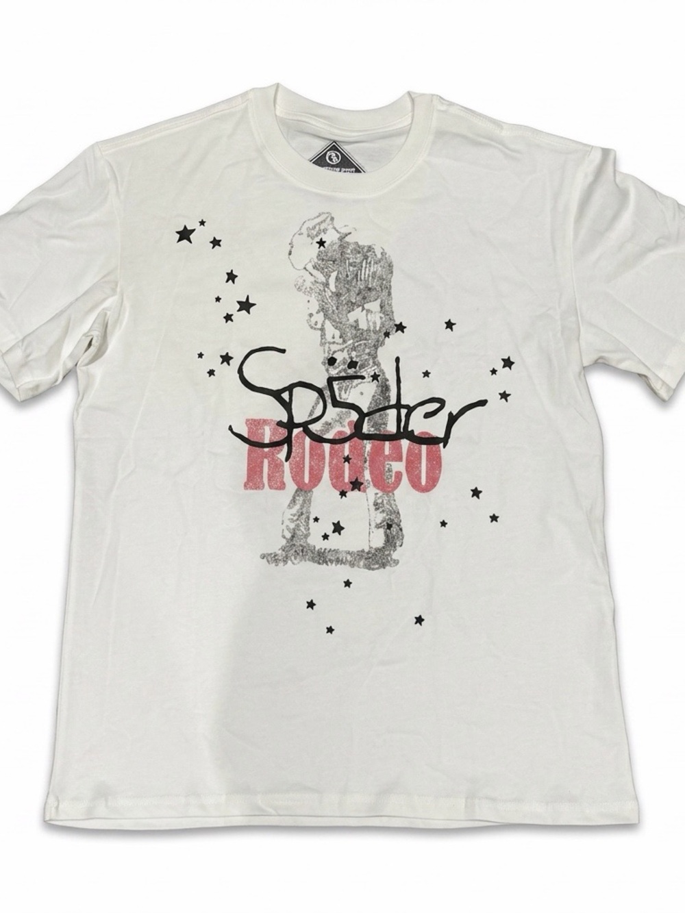 Sp5der White Tee Days Before Rodeo - Like New - Size Large